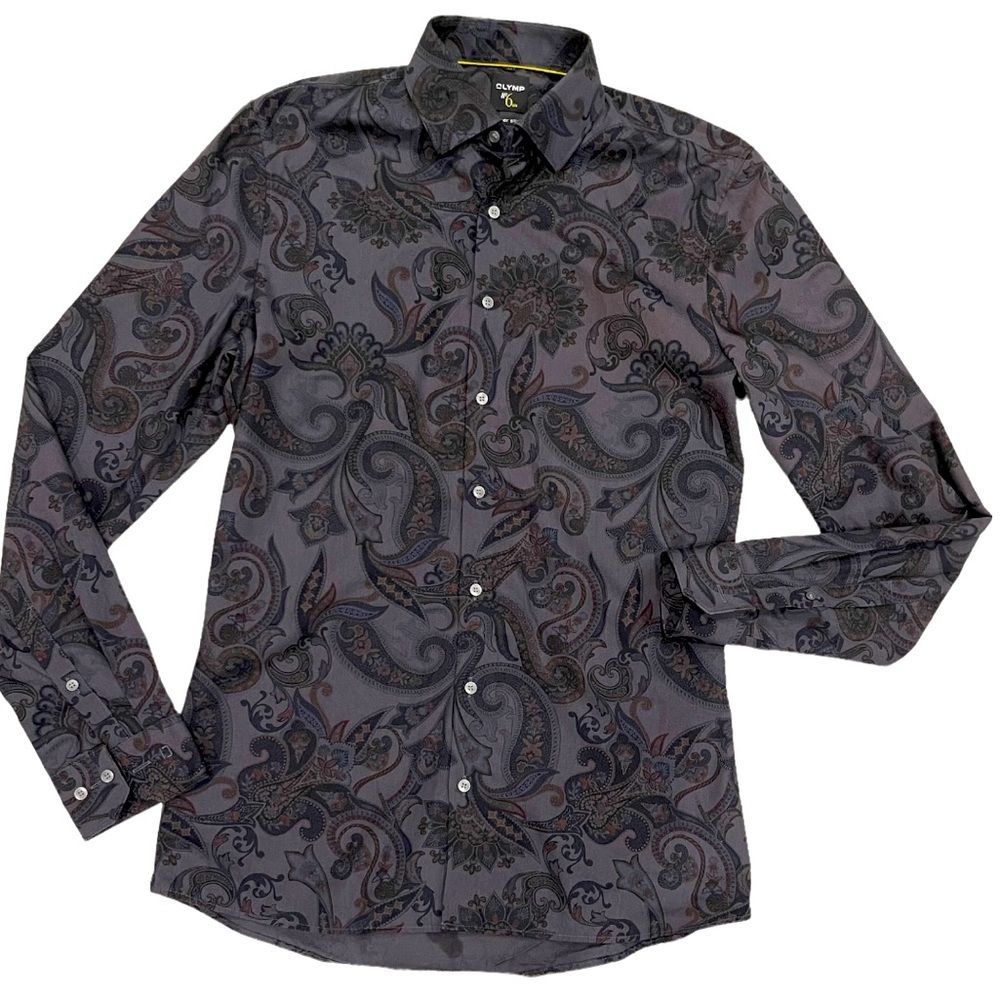 Olymp Mens Fitted Button Down Dress Shirt